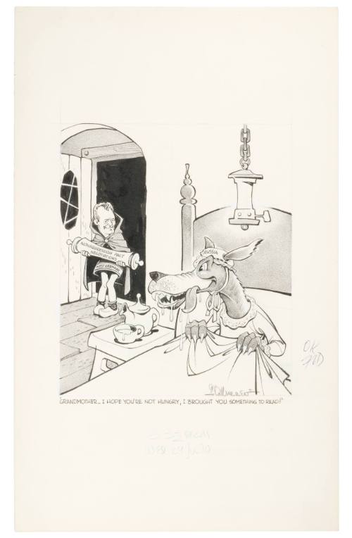 'Grandmother - I Hope You're Not Hungry, I Brought You Something to Read!'