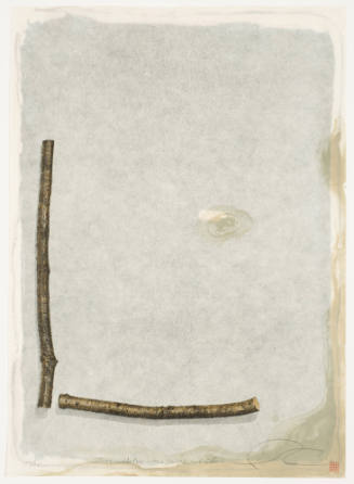 Paper Between Two Twigs and Stain