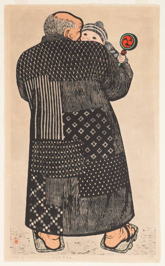 Fisherman Carrying Grandchild