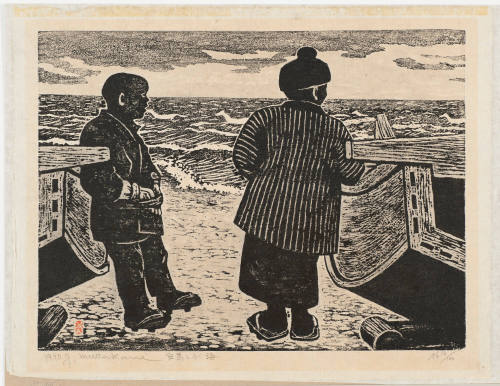 White Horses Jumping at Sea