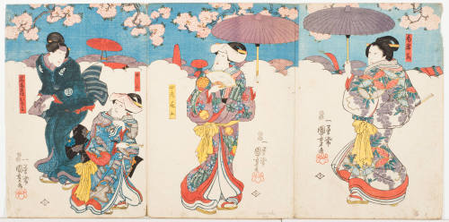 Actors as Iwafuji, Onoe, Nakayama, Ochiyo