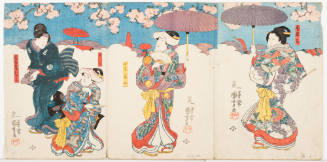 Actors as Iwafuji, Onoe, Nakayama, Ochiyo