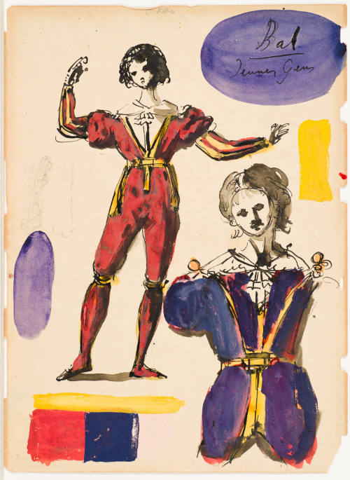 Female Figure from Le Bal De Jeunes Filles for the Ballet "Devil's Holiday" (Diable S'Amuse) (Scene I)