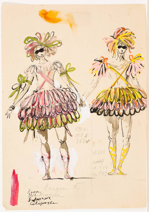 Female Carnival Guests for the Ballet "Devil's Holiday" (Diable S'Amuse) (Scene III)