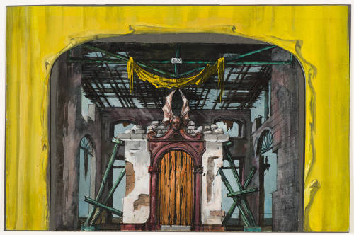 Front Drop Curtain Design and Set Design for the Ballet "Devil's Holiday" (Diable S'Amuse) (Prologue)