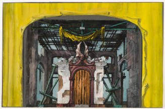 Front Drop Curtain Design and Set Design for the Ballet "Devil's Holiday" (Diable S'Amuse) (Prologue)