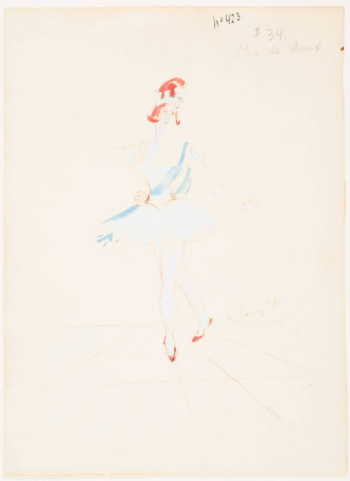 Female Costume for Pas De Deux from the Ballet "Vienna-1814"