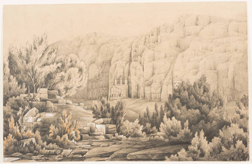 View of Corinthian Tomb, Petra and Adjoining Tomb Façades