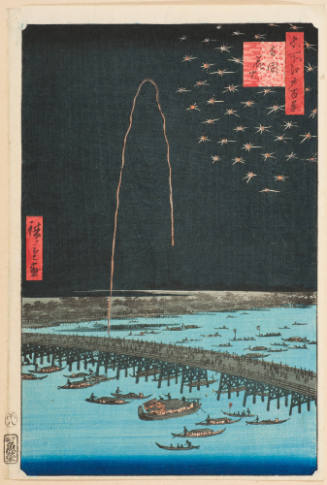 No. 98, Fireworks at Ryōgoku (Ryōgoku hanbei)