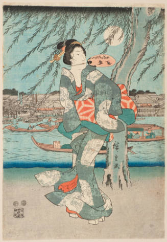 Enjoying the Evening Breeze at Ryōgoku (Ryōgoku yūsuzumi)