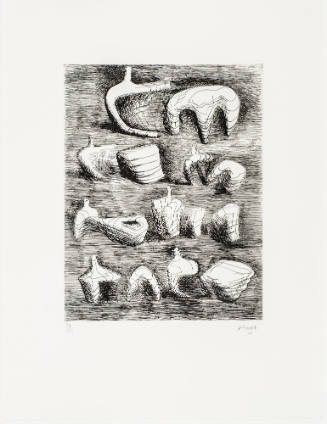 Studies for Sculpture--Two and Three Piece Reclining Figures