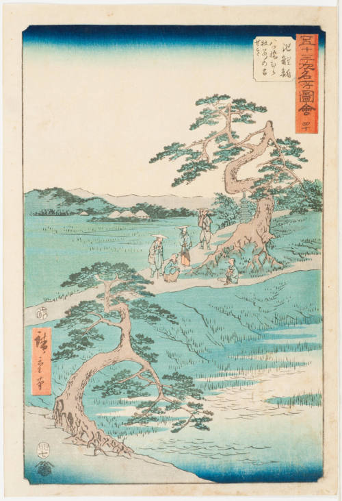 No. 40, Chiryu, Yatsuhachi Village and the Remains of the Iris Fields (Yatsuhachimura kakisubaka koseki)