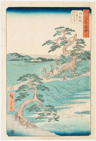 No. 40, Chiryu, Yatsuhachi Village and the Remains of the Iris Fields (Yatsuhachimura kakisubaka koseki)