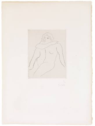 Seated Nude, Right Arm Resting on Left Shoulder (Nu assis, bras droit reposant sur l'épaule gauche)