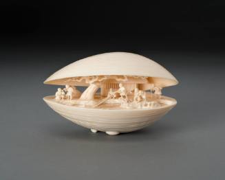 Shell with Fishing Scene