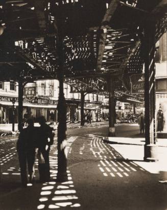 "El" Second & Third Avenue Lines, Bowery and Division Street, Manhattan