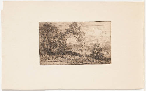 Girl on Riverbank Overlooking Ohio River