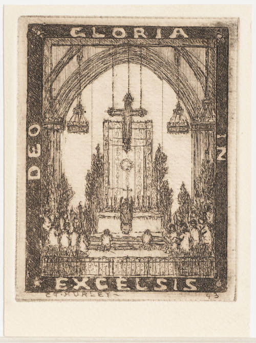 Christmas Etching, 1943