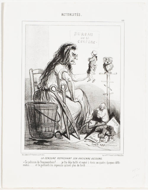 The Censor Resuming Her Former Job [La censure reprenant son ancienne besogne]