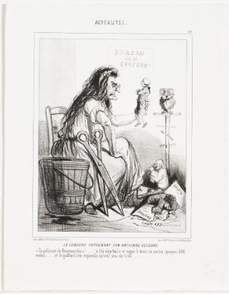 The Censor Resuming Her Former Job [La censure reprenant son ancienne besogne]