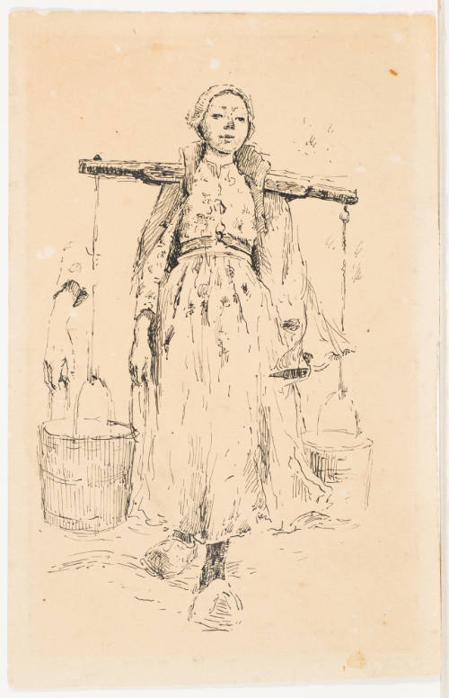 Young Woman with Pails