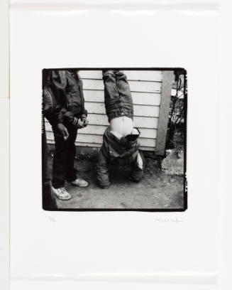 Boy Doing a Head-Stand