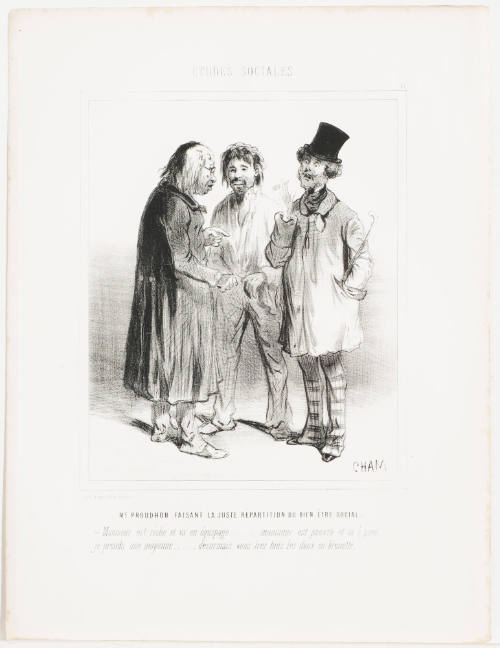 Mr. Proudhon Making a Fair Distribution of Social Well Being [M. Proudhon faisant la juste réparition du bien être social]
