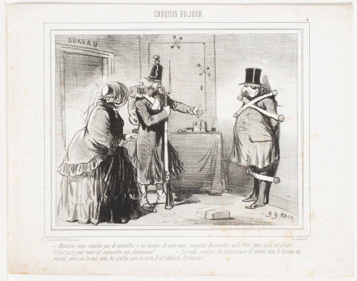 Monsieur, Would You Have Any News to Give Me About My Husband... [Monsieur, vous n'auriez pas de nouvelles à me donner de mon mari...]