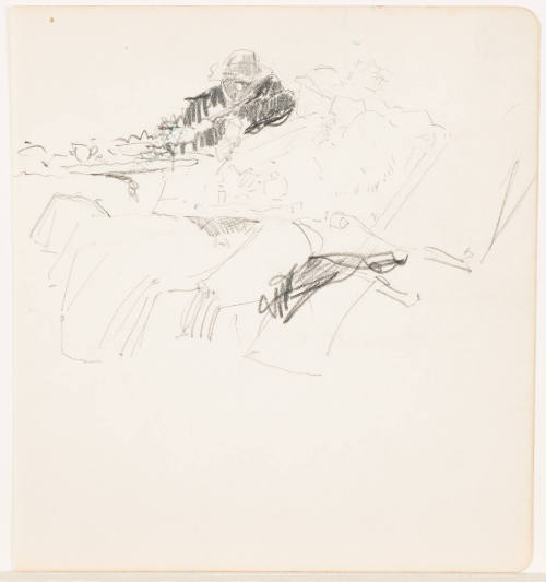 Couple Reclining in Lounge Chairs (Sketch Page)