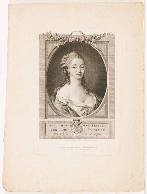 Dame Julie de Villeneuve / Vence de St. Vincent.