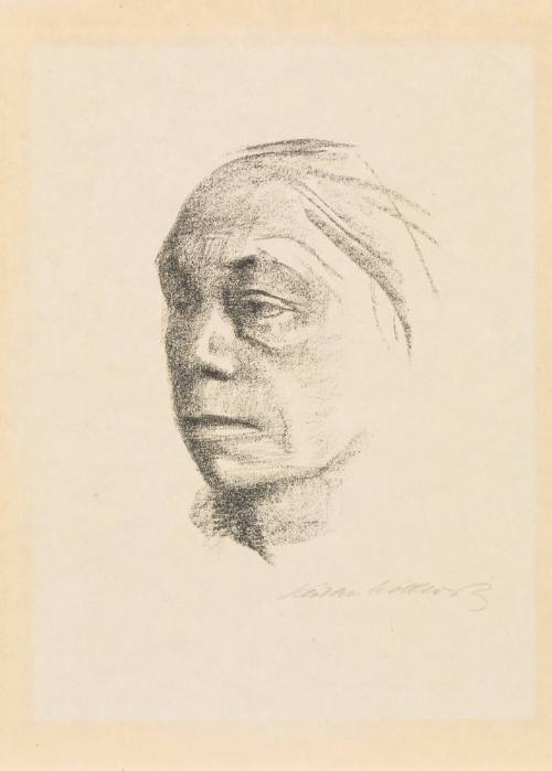 Small Self Portrait Facing Left (Second Version)
