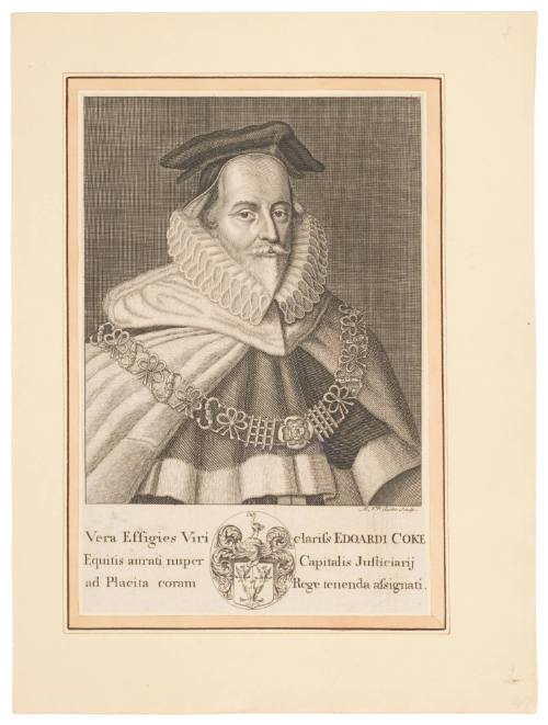 Edward Coke [Vera Effigies Viri Clariss Edoardi Coke]