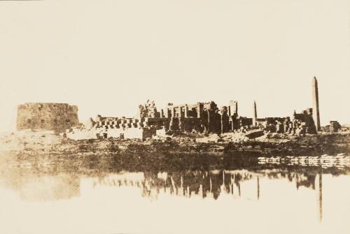 Karnak: Temple of Amun, general view looking North over Sacred Lake [Egypt]