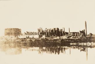 Karnak: Temple of Amun, general view looking North over Sacred Lake [Egypt]