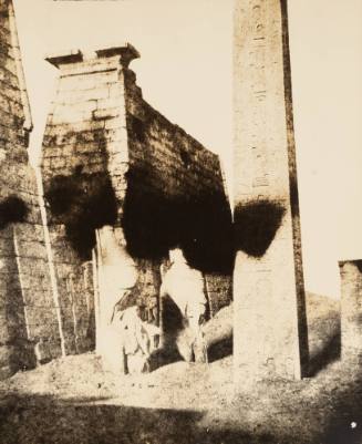 Luxor Temple: Entrance Pylon with Statues of Ramesses II and Obelisk [Egypt]