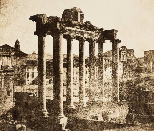 Temple of Saturn Portico Columns and Roman Forum