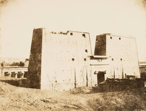 Temple of Horus at Edfu (entrance pylon, looking N) [Egypt]