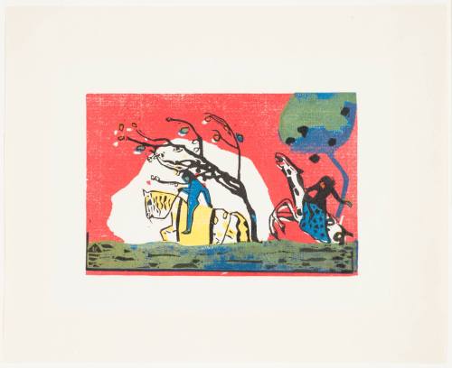 Two Riders Against a Red Background [Zwei Reiter vor Rot]