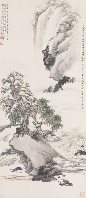 Lofty Mountains and Stream