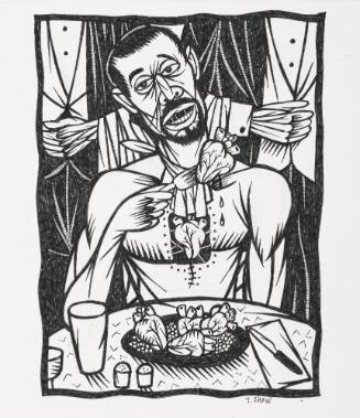 Study for Self Portrait: Eating the Heart out of Isms and Schisms