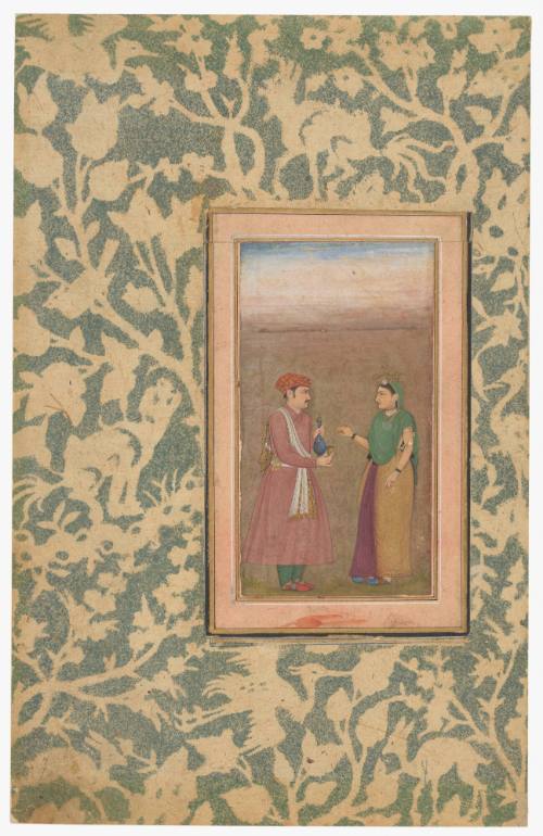 A Courtier Offering a Lady Wine