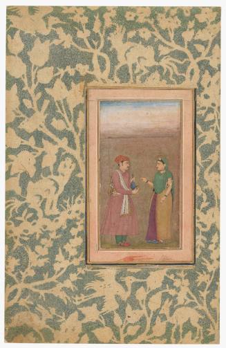 A Courtier Offering a Lady Wine