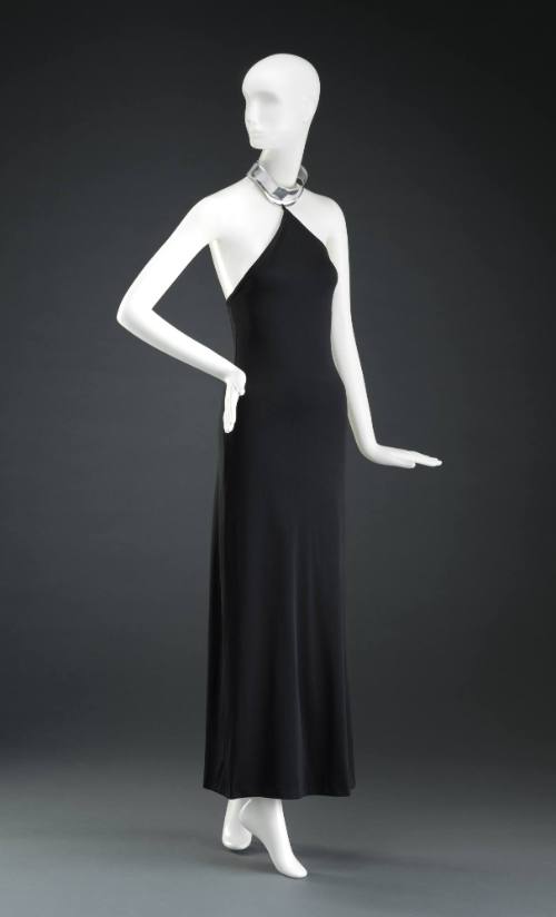 Dress with Metal Collar