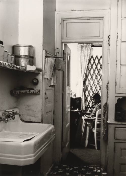 Untitled (Kitchen Interior with Seated Woman, Harlem)