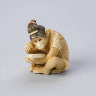 Netsuke Depicting a Monkey Impersonating a Young Girl