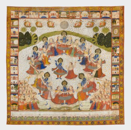 Pichhvai of the Rasa Lila for Sharad Purnima (Autumnal Full Moon Dance)