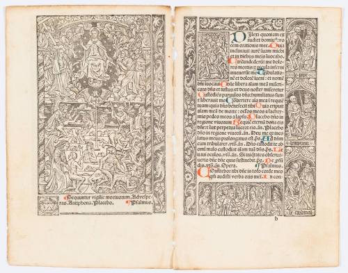 2 pages from Book of Hours (Heures a l'usaige de Romme)
