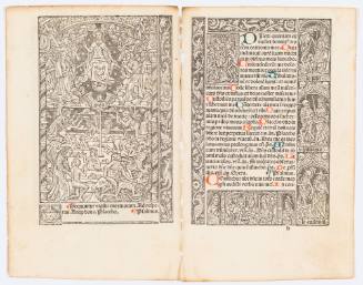2 pages from Book of Hours (Heures a l'usaige de Romme)