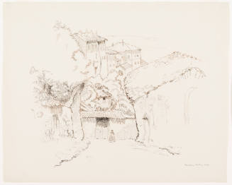 Assisi Streetscape with Lone Figure