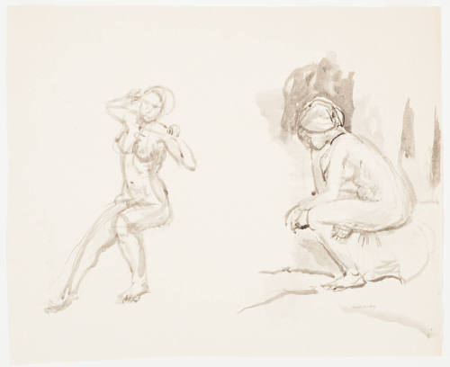 Study of Two Seated Female Nudes